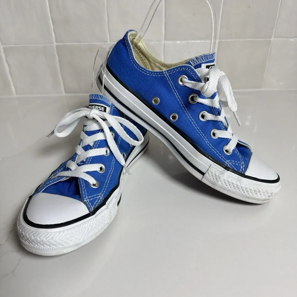 Converse Chuck Taylor All Star Low Top Blue Unisex Big Kid Sneakers M4/W6